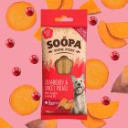 SOOPA DENTAL STICKS - VÖRÖS ÁFONYÁVAL ÉS ÉDESBURGONYÁVAL 100 G