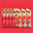 SOOPA DENTAL STICKS - VÖRÖS ÁFONYÁVAL ÉS ÉDESBURGONYÁVAL 100 G