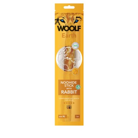 Woolf Earth NOOHIDE kollagénes rúd nyúlhússal XL 85g, 23x2,5cm, 1db/csomag