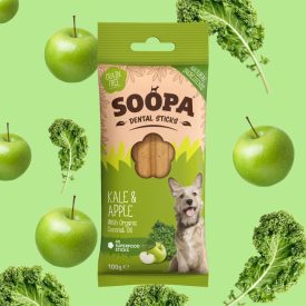 SOOPA DENTAL STICKS - FODROS KELLEL ÉS ALMÁVAL 100 G