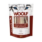 Woolf Long Beef and Cod Sandwich marhahús jutalomfalat csíkok tőkehallal 100g