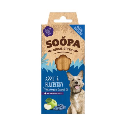 SOOPA DENTAL STICKS - ALMÁVAL ÉS KÉK ÁFONYÁVAL 100 G