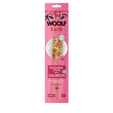 Woolf Earth NOOHIDE kollagénes rúd lazaccal XL 85g, 23x2,5cm, 1db/csomag
