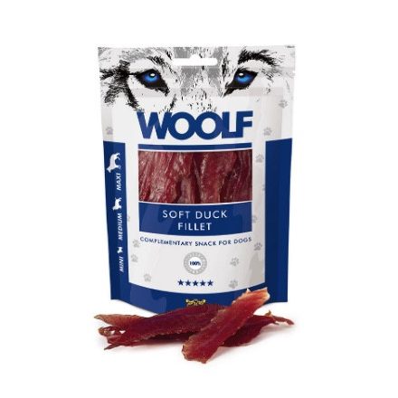 Woolf Soft Duck Jerky Fillet puha kacsahús filé jutalomfalat 100g