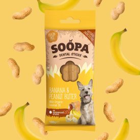 SOOPA DENTAL STICKS - BANÁNNAL ÉS MOGYORÓVAJJAL 100 G