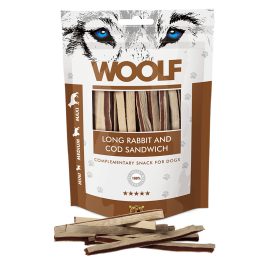   Woolf Rabbit and Cod Sandwich nyúlhús jutalomfalat csíkok tőkehallal 100 g