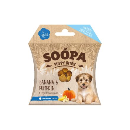 SOOPA PUPPY BITES - BANÁN ÉS SÜTŐTÖK 50 G