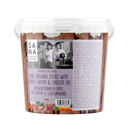 Sanadog fogtisztító rúd marha pulykával, biotinnal és lenmagolajjal 500 g