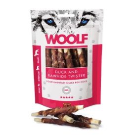 Woolf Duck and Rawhide Twister kacsahúsos rágórúd 100 g